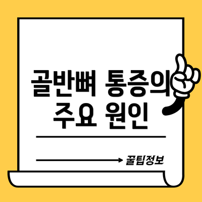 골반뼈 통증의 주요 원인