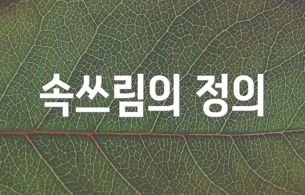 속쓰림의 정의