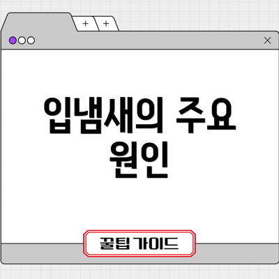 입냄새의 주요 원인