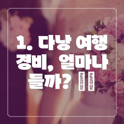 1. 다낭 여행 경비, 얼마나 들까? 💰💸