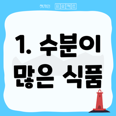 1. 수분이 많은 식품