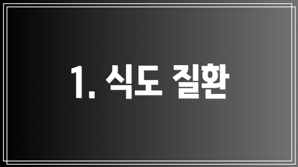 1. 식도 질환