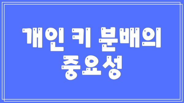 개인 키 분배의 중요성