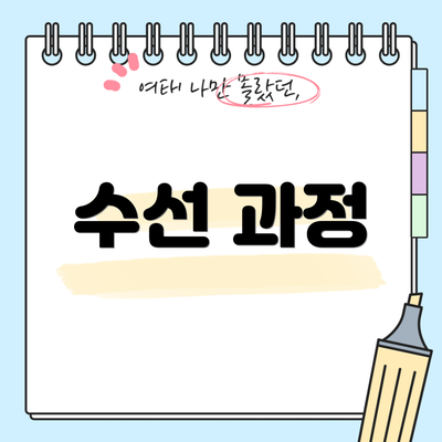 수선 과정