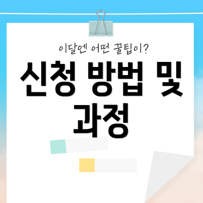 신청 방법 및 과정