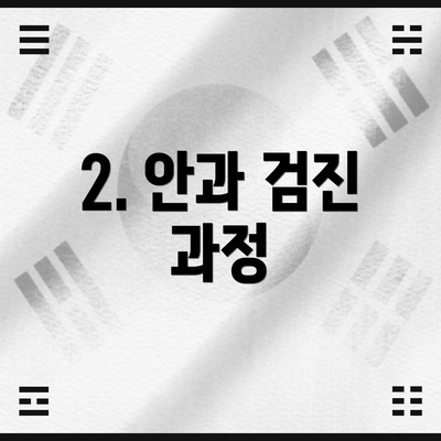 2. 안과 검진 과정