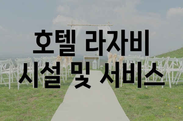 호텔 라자비 시설 및 서비스