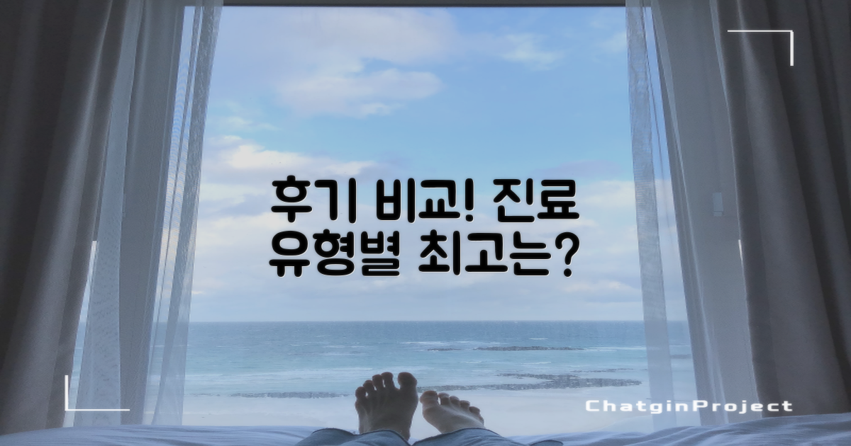 진료 유형별 후기 비교