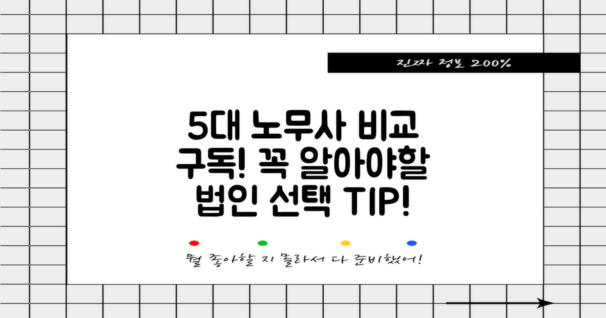 5대 노무사 법인 비교