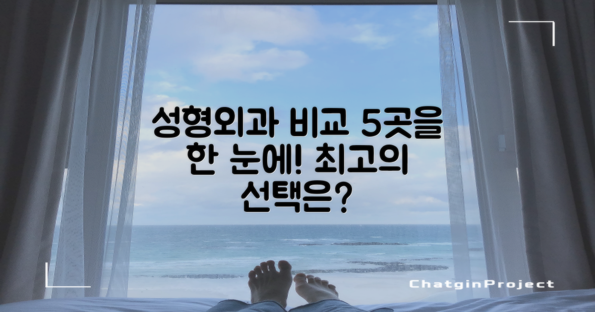 5곳의 성형외과 비교