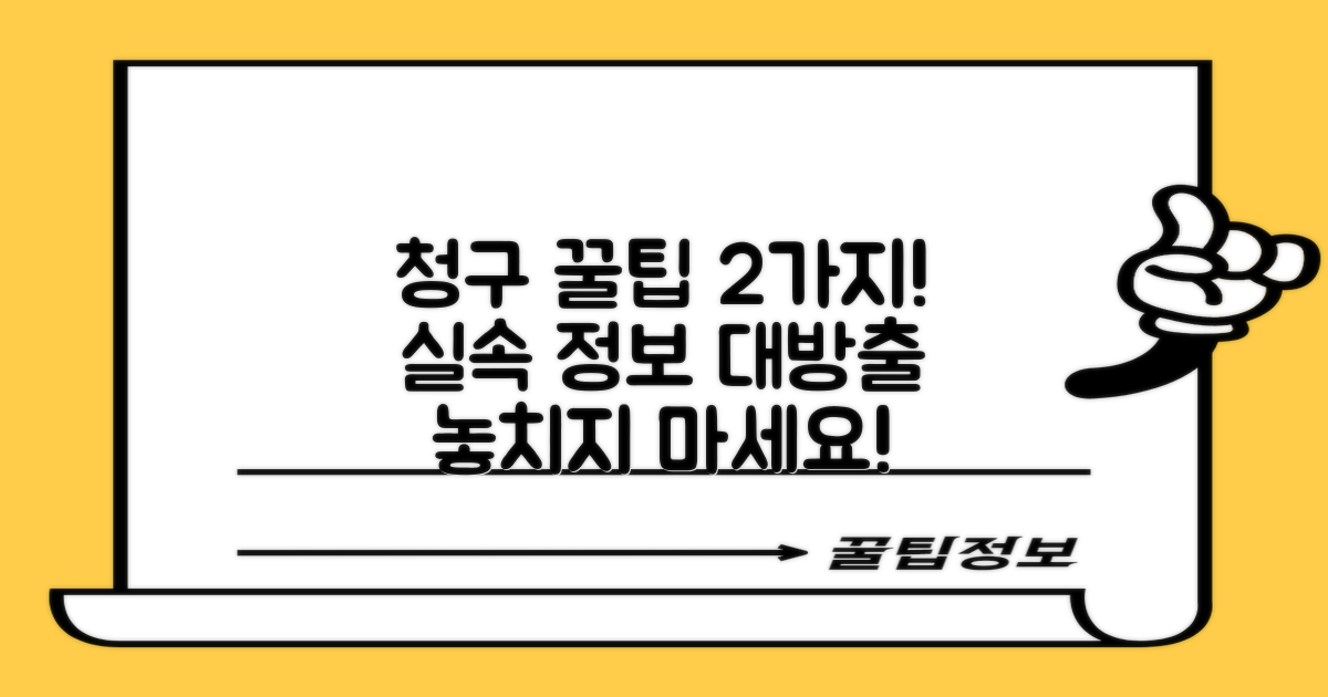 2가지 청구 꿀팁 소개