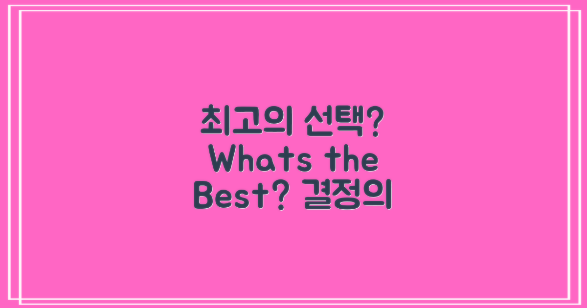 최고의 선택은 무엇일까?