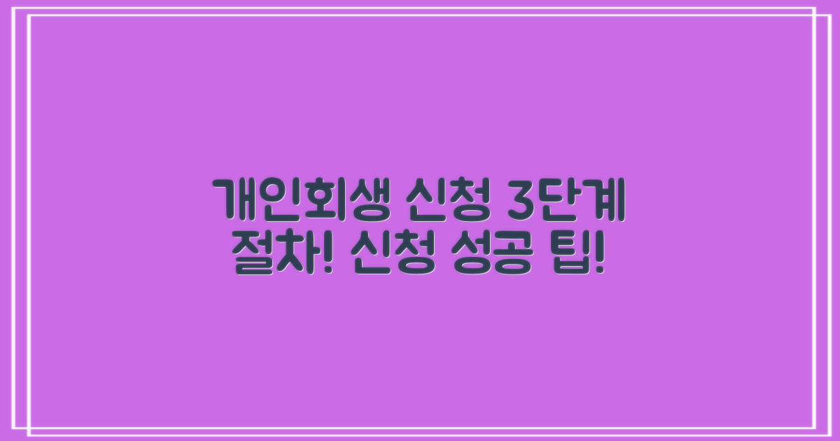 3가지 개인회생 신청 절차