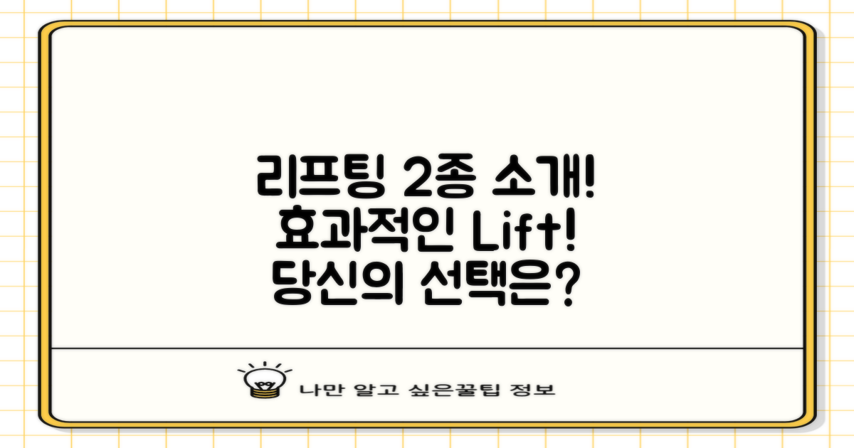 2가지 리프팅 절차 소개