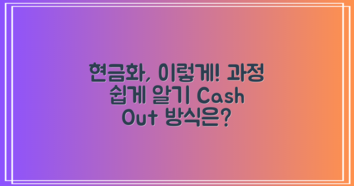 현금화 과정은 어떻게 될까?