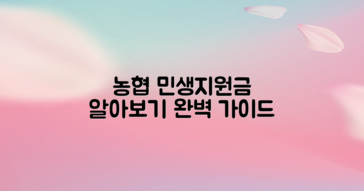 농협카드 민생지원금, 완벽 가이드