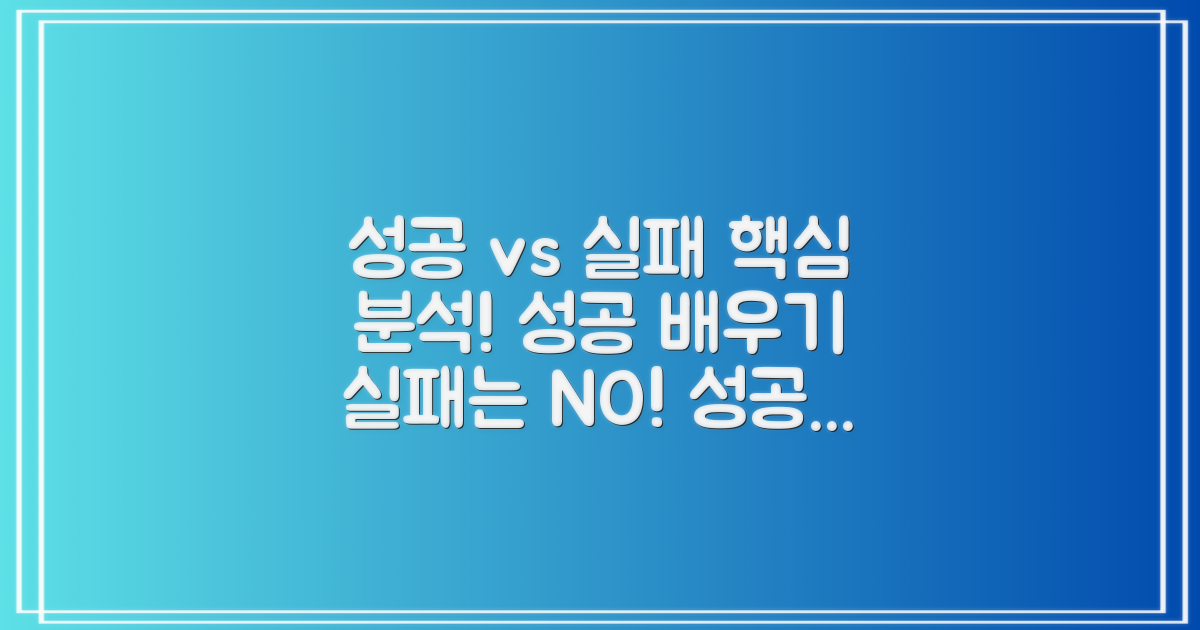 성공 사례, 실패 사례 분석