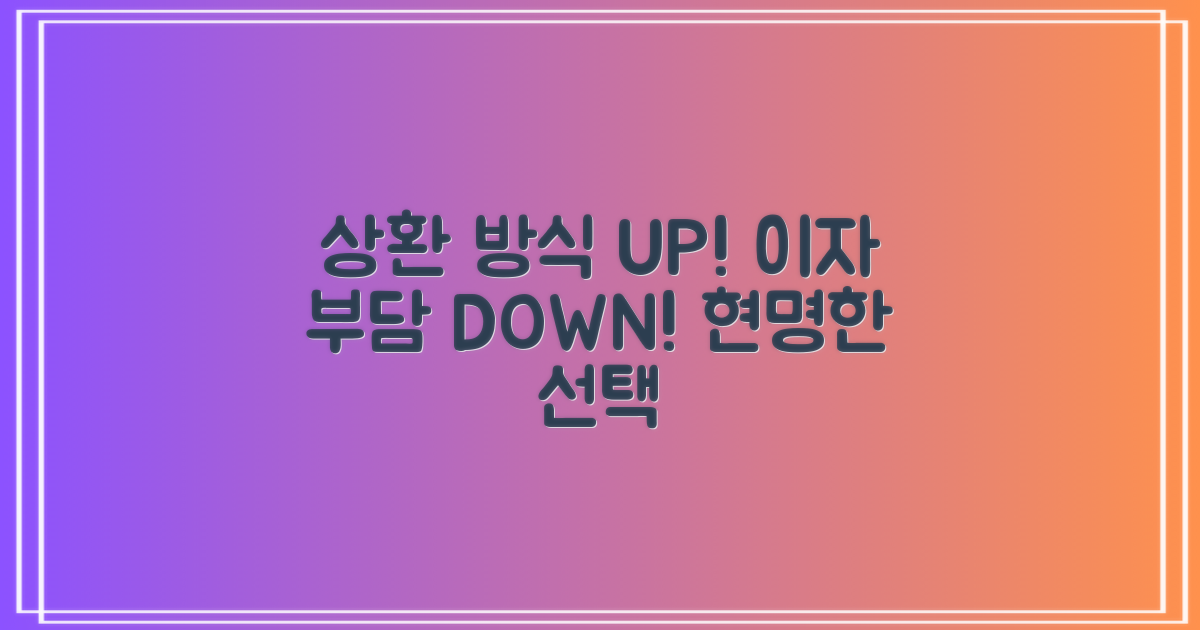 상환 방식, 이자 부담 줄이기