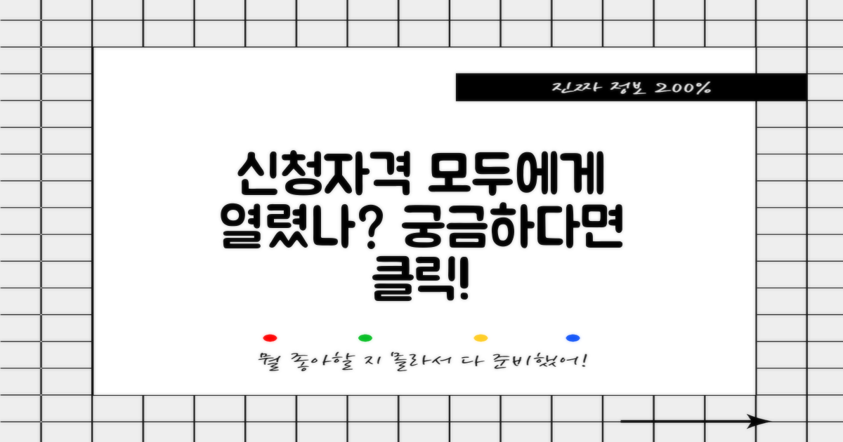 신청자격, 누구에게나 열렸나?