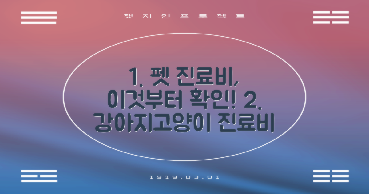 강아지, 고양이 진료비, 이것부터 살펴보세요.